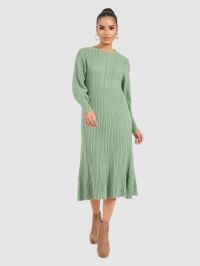 Green Textured Dress