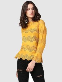 Lace Detail Yellow Top