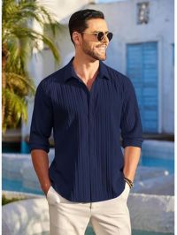 CB-COLEBROOK Men's Casual Button Down Shirts Long Sleeve 