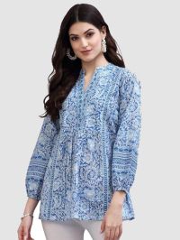 rytras Women's Floral Printed Cotton Regular Fit Top