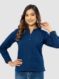 Women's Solid Cotton Regular Fit Top