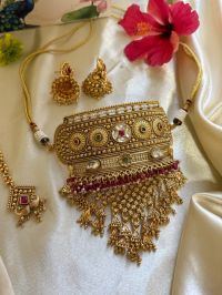 Manjushree Antique Gold plated Choker Set